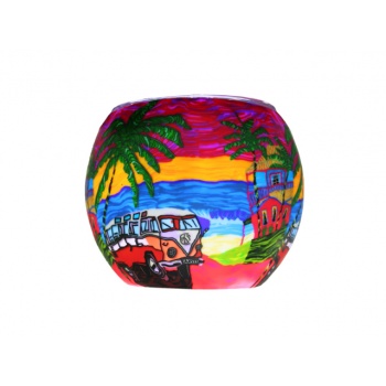 GLASS CANDLE HOLDER BEACH HOUSE