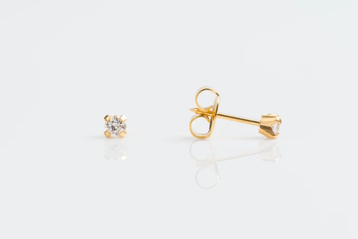 7511 0100 - SYS75 24K G/P 3mm CUBIC ZIRCONIA