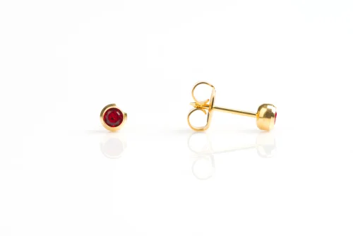 7511 0207 - SYS75 24K G/P 4mm BEZEL RUBY