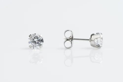7552 0100 - SYS75 S/STEEL 6mm CUBIC ZIRCONIA