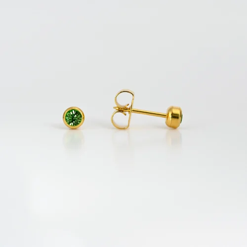 7511 0208 3000 H - SYS75 24K G/P 4mm BEZEL PERIDOT