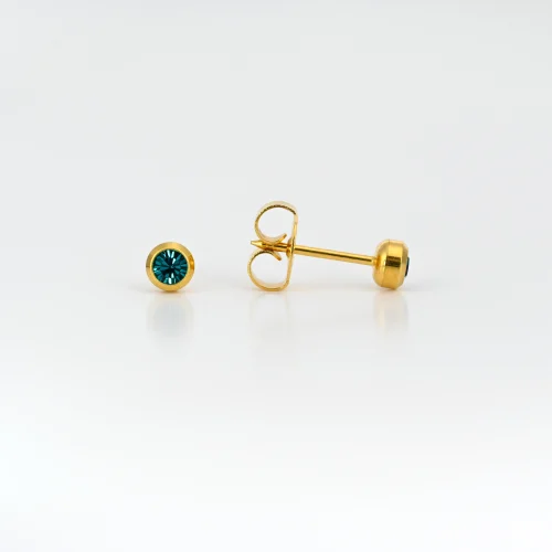 7511 0212 3000 H - SYS75 24K G/P 4mm BEZEL BLUE ZIRCON