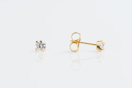 7521 0100 - SYS75 24K G/P 4mm CUBIC ZIRCONIA