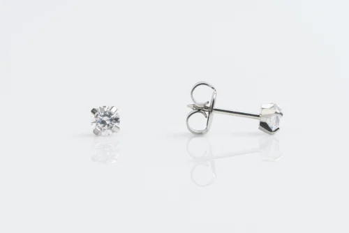 7522 0100 - SYS75 S/STEEL 4mm CUBIC ZIRCONIA