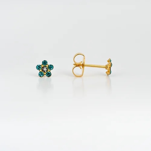 7511 6124 3000 H - SYS75 24K G/P DAISY BLUE ZIRCON