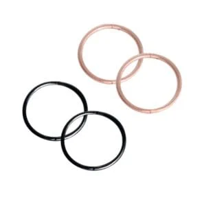 Surgical Steel Black & Rose Gold Sleepers