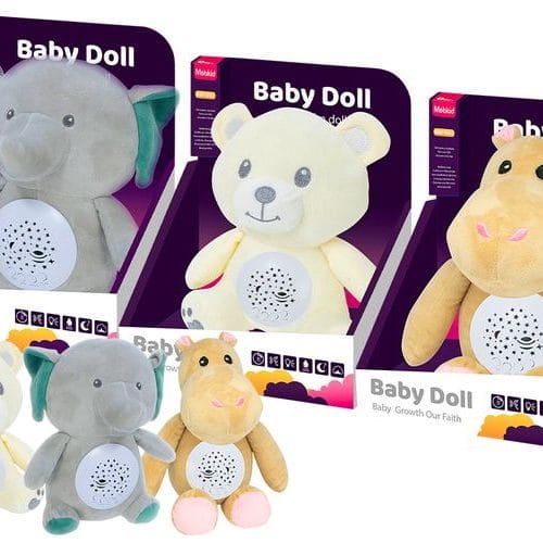 T6B121 - BABY DOLL ELEPHANT/HIPPO/BEAR