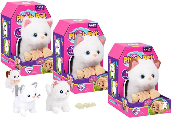 T6P020 - PLUSH CAT WITH FISH