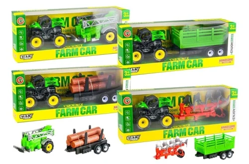 T6T034 - TRACTOR FARM WITH TROLLEY