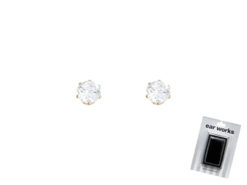 EAR WORKS CZ ROUND 5MM GP