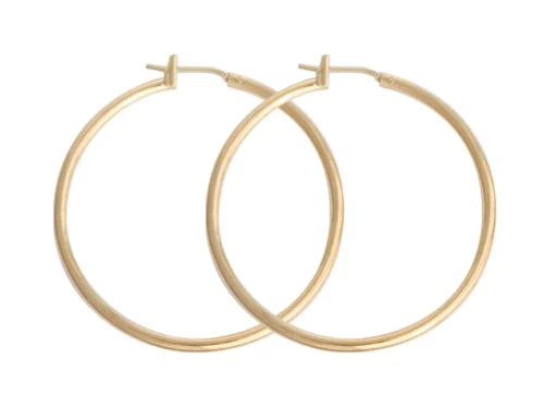 JUST HOOPS 28mm LARGE CLICK HOOP G/P