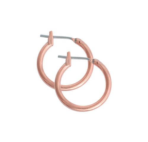 JUST HOOPS 13mm SMALL GATE HOOP ROSE GOLD