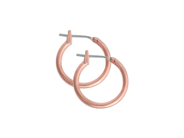 JUST HOOPS 13mm SMALL GATE HOOP ROSE GOLD