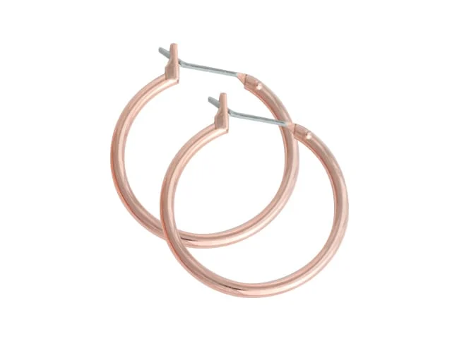 JUST HOOPS 19mm MEDIUM CLICK HOOP ROSE GOLD