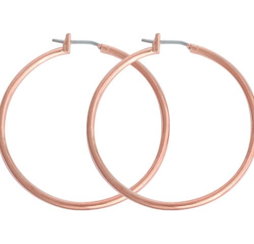 JUST HOOPS 28mm LARGE CLICK HOOP ROSE GOLD