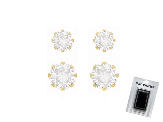 EAR WORKS CZ SET 3MM/4MM GP