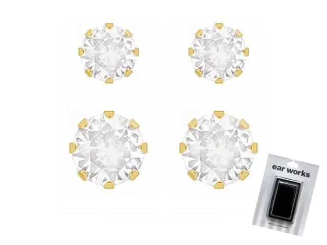 EAR WORKS CZ SET 5MM/6MM GP