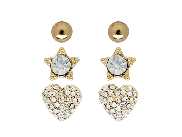 SENSATION HEART STAR SET CRYSTAL G/P
