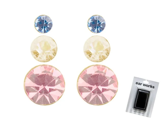 EAR WORKS ASST CRYSTAL 3PK GP