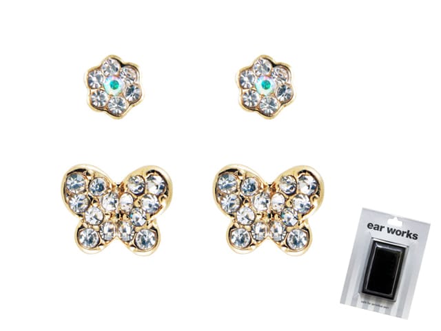 EAR WORKS CRYSTAL DAISY BUTTERFLY GP