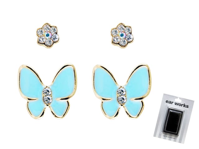 EAR WORKS BUTTERFLY ENAMEL SET