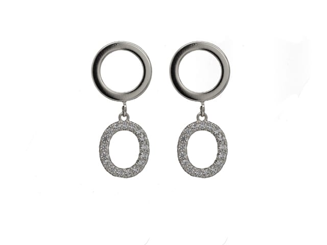 SENSATION CIRCLE DROP RHODIUM
