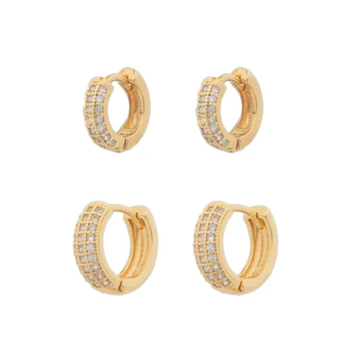SENSATION THICK CZ HUGGIE SET GP