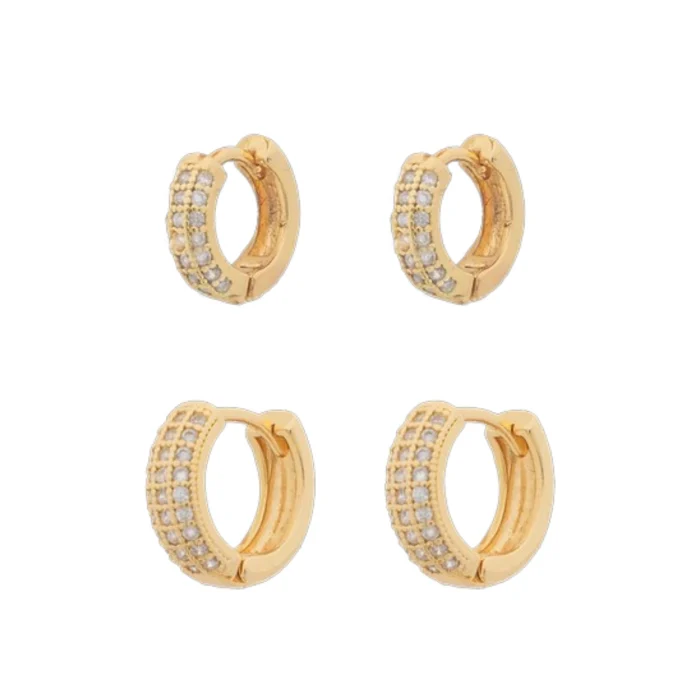 SENSATION THICK CZ HUGGIE SET GP