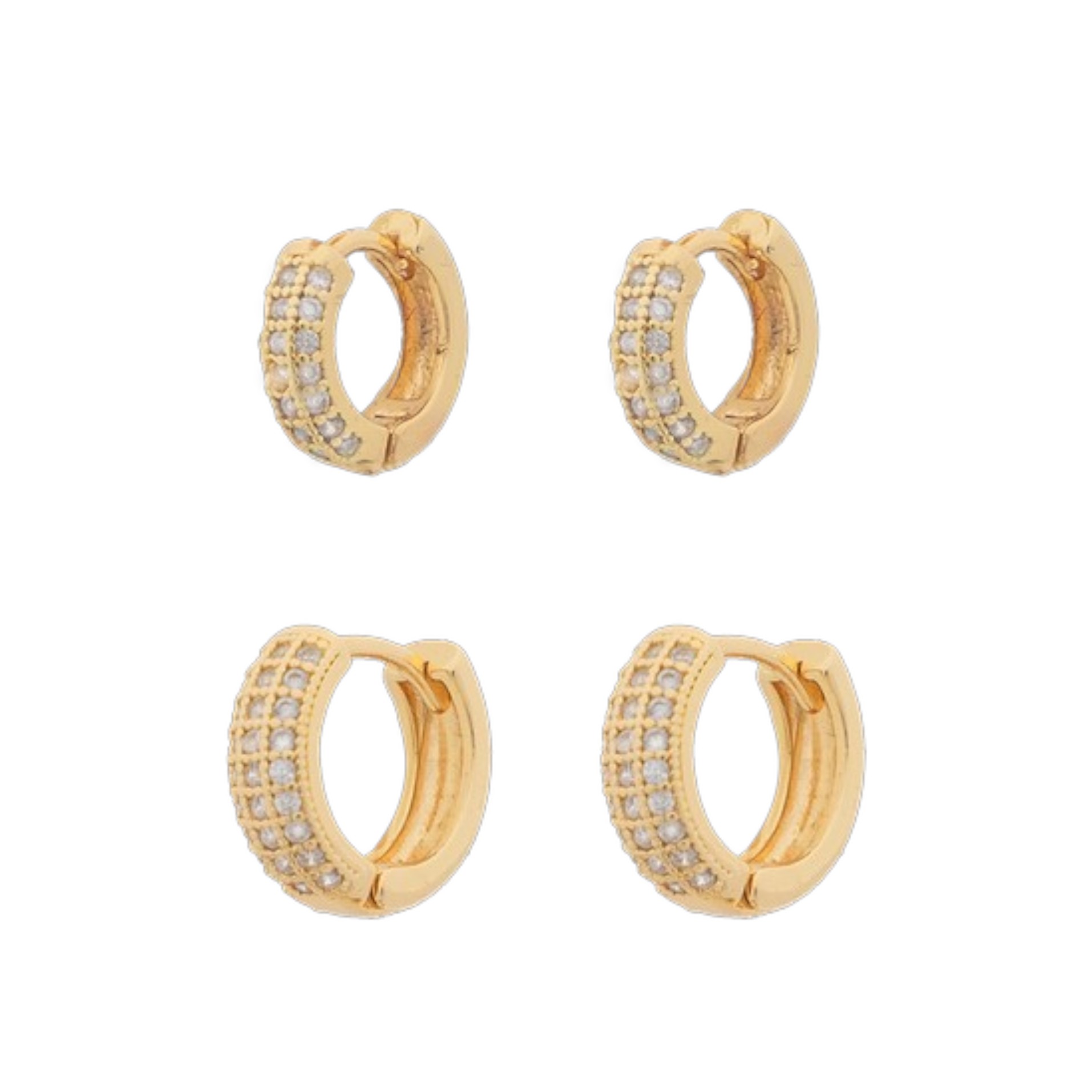 SENSATION THICK CZ HUGGIE SET GP