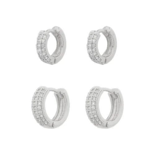 SENSATION THICK CZ HUGGIE SET RH