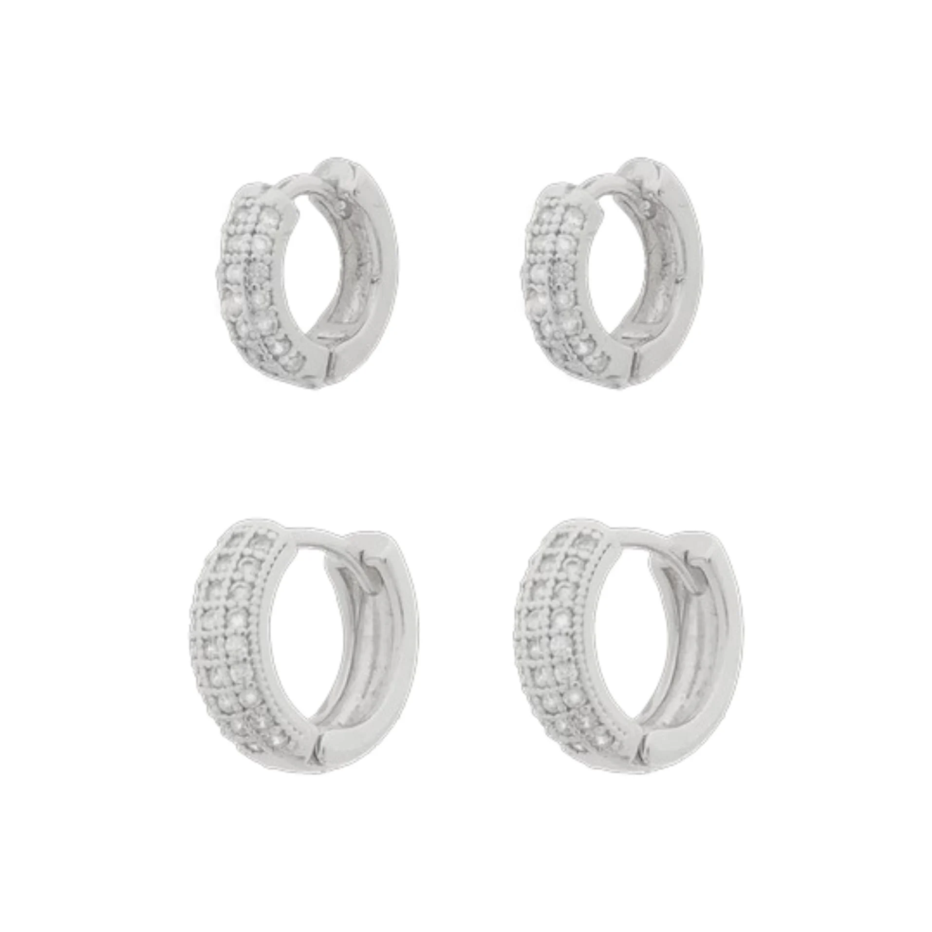SENSATION THICK CZ HUGGIE SET RH