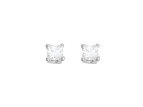 SENSATION NICKEL-FREE LARGE SQUARE C/Z SILVER