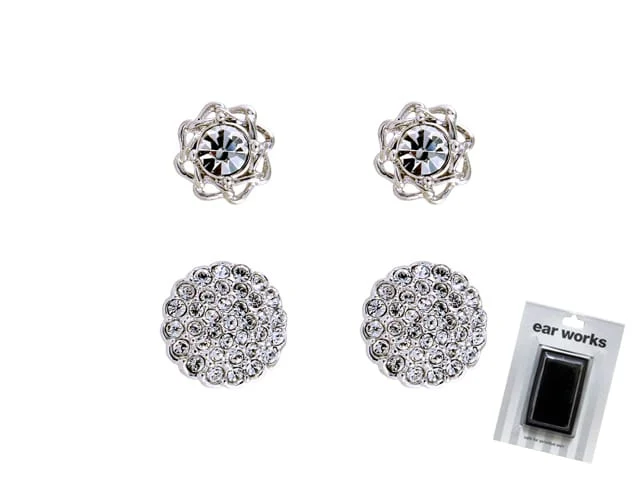 EAR WORKS CRYSTAL SUN SET RHODIUM