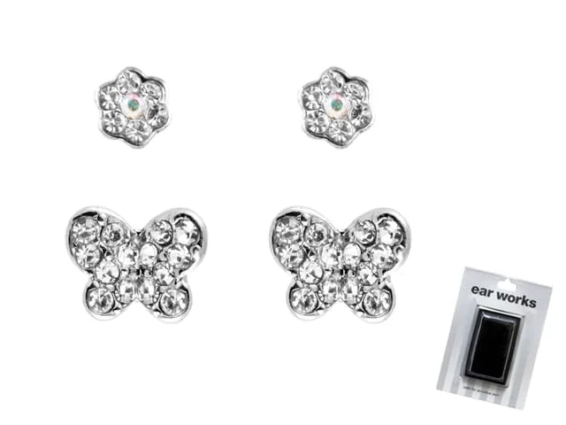 EAR WORKS CRYSTAL DAISY BUTTERFLY RH