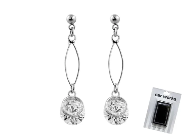 EAR WORKS CRYSTAL DROP CZ RH