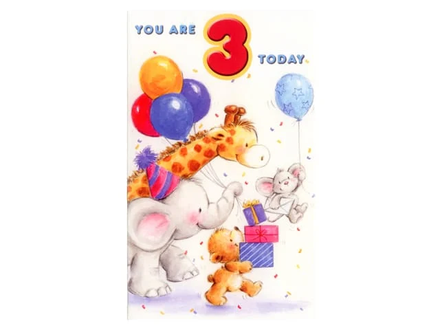 CARDS 3 YEAR OLD MIXED  (PK 12)