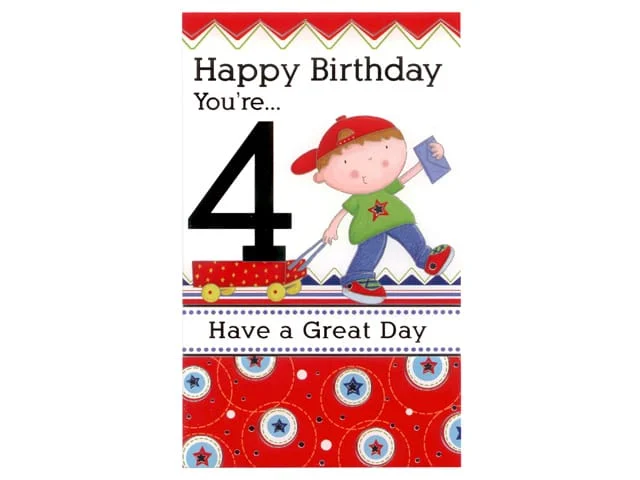 CARDS 4 YEAR OLD BOY  (PK 12)