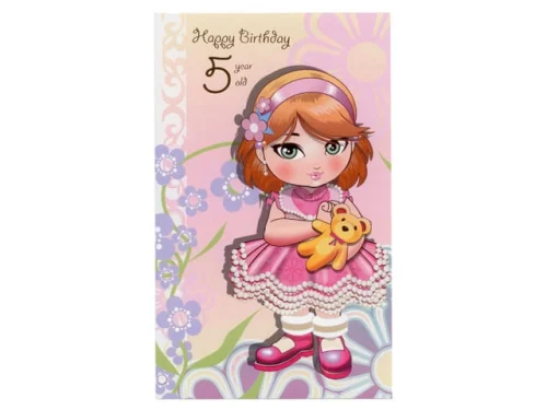 CARDS 5 YEAR OLD GIRL  (PK 12)