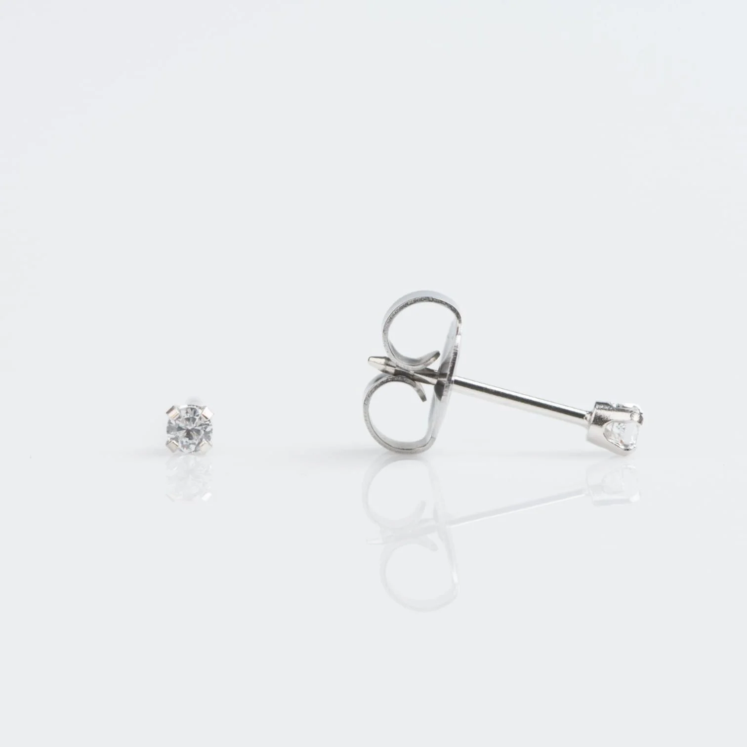 SYS75 14K WHITE GOLD 2mm CZ