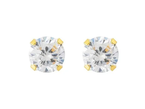 SYS75 24K G/P 4mm CUBIC ZIRCONIA