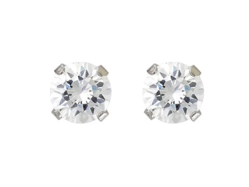 SYS75 S/STEEL 4mm CUBIC ZIRCONIA