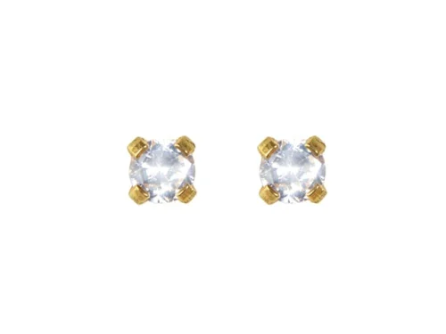 SYS75 24K G/P 2mm CUBIC ZIRCONIA