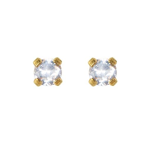 SYS75 24K G/P 2mm CUBIC ZIRCONIA