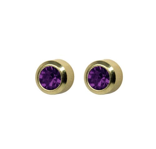 SYS75 24K G/P 3mm BEZEL AMETHYST