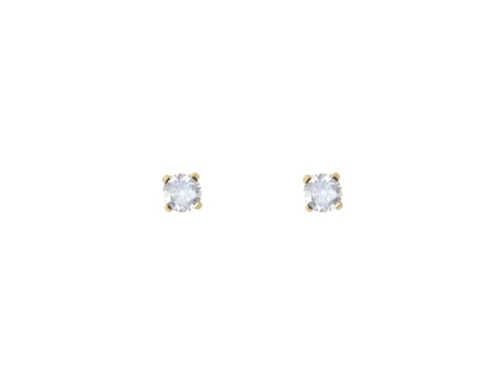 SYS75 24K GP 3mm CZ LONG POST