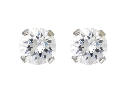 SYS75 S/STEEL 6mm CUBIC ZIRCONIA
