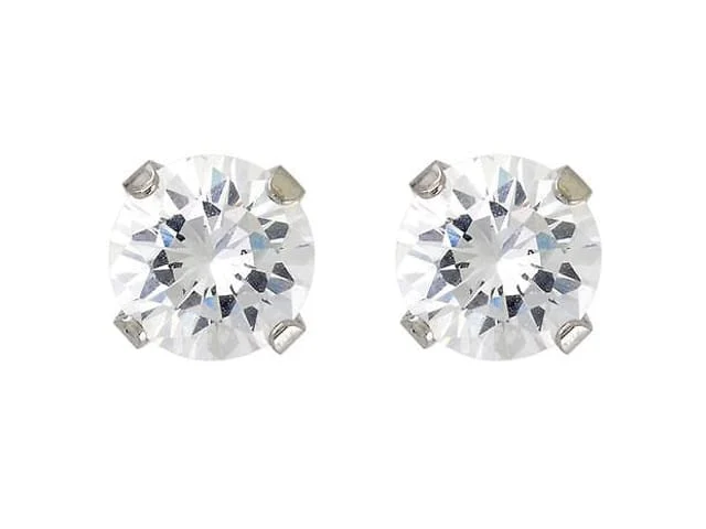 SYS75 S/STEEL 6mm CUBIC ZIRCONIA