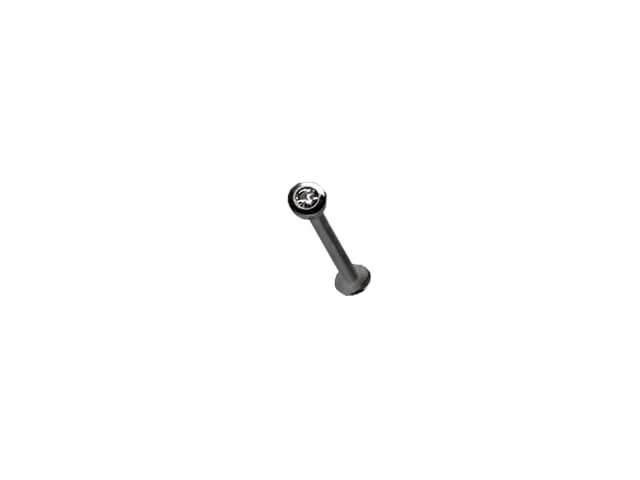 PYGMY LABRET S/S 16G 6MM CRYSTAL