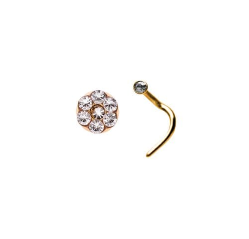 NOSE STUD TWIN PACK DAISY CRYSTAL G/P