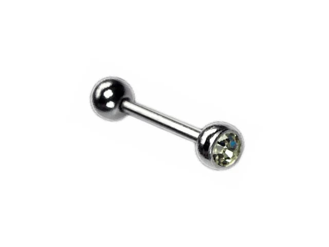 PYGMY TONGUE BAR S/S/S CRYSTAL